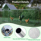 Poultry Habitat Cage with Lid for Chicken Coop, 10x3FT Metal Outdoor Enclosure