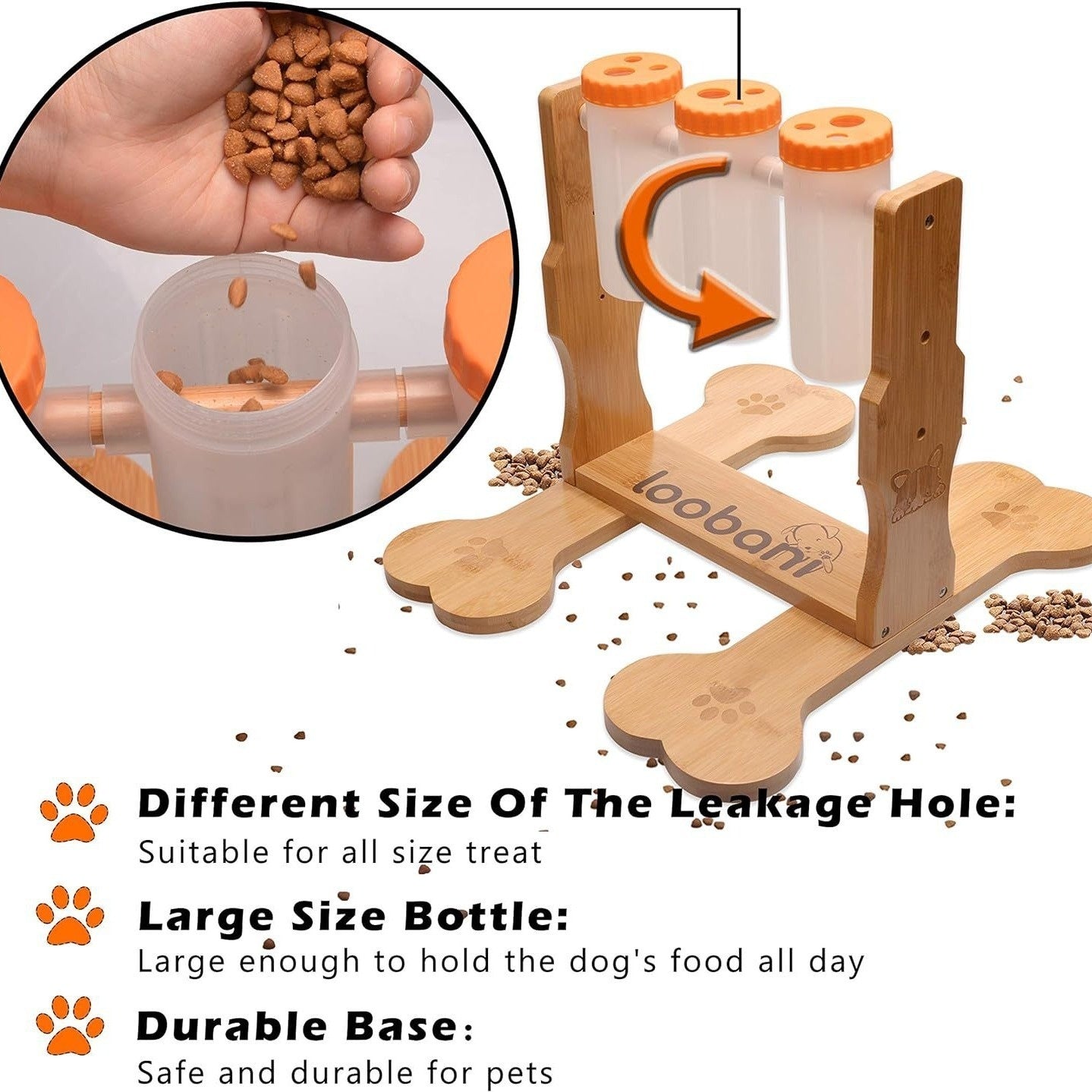 Mind & Meal: Wooden Puzzle Toy Interactive Dog Snack Dispenser Feeder ($\mathbf{31\text{cm}}$).