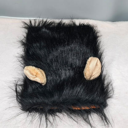 Pet Dog Lion Head Wig, Velvet Dog Hat & Costume Cover