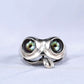 Striking Design: Adjustable Alloy Big Eyed Frog Animal Ring.