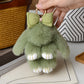 Cartoon Plush Bunny Keychain, Cute 13cm Rabbit Pendant with Bowknot