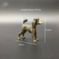 Retro Pure Copper Solid Poodle Dog Ornament, Mini Metal Animal Décor