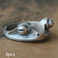 Vintage Statement: European and American Retro Alloy Frog Big Eye Adjustable Ring.