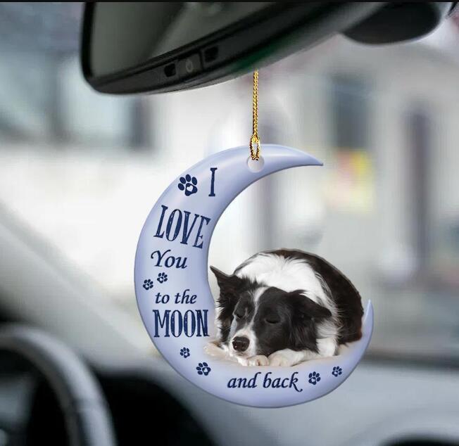 Sleeping Dog Angel Car Pendant, Acrylic Hanging Ornament for Cars, Doors & Home Decor