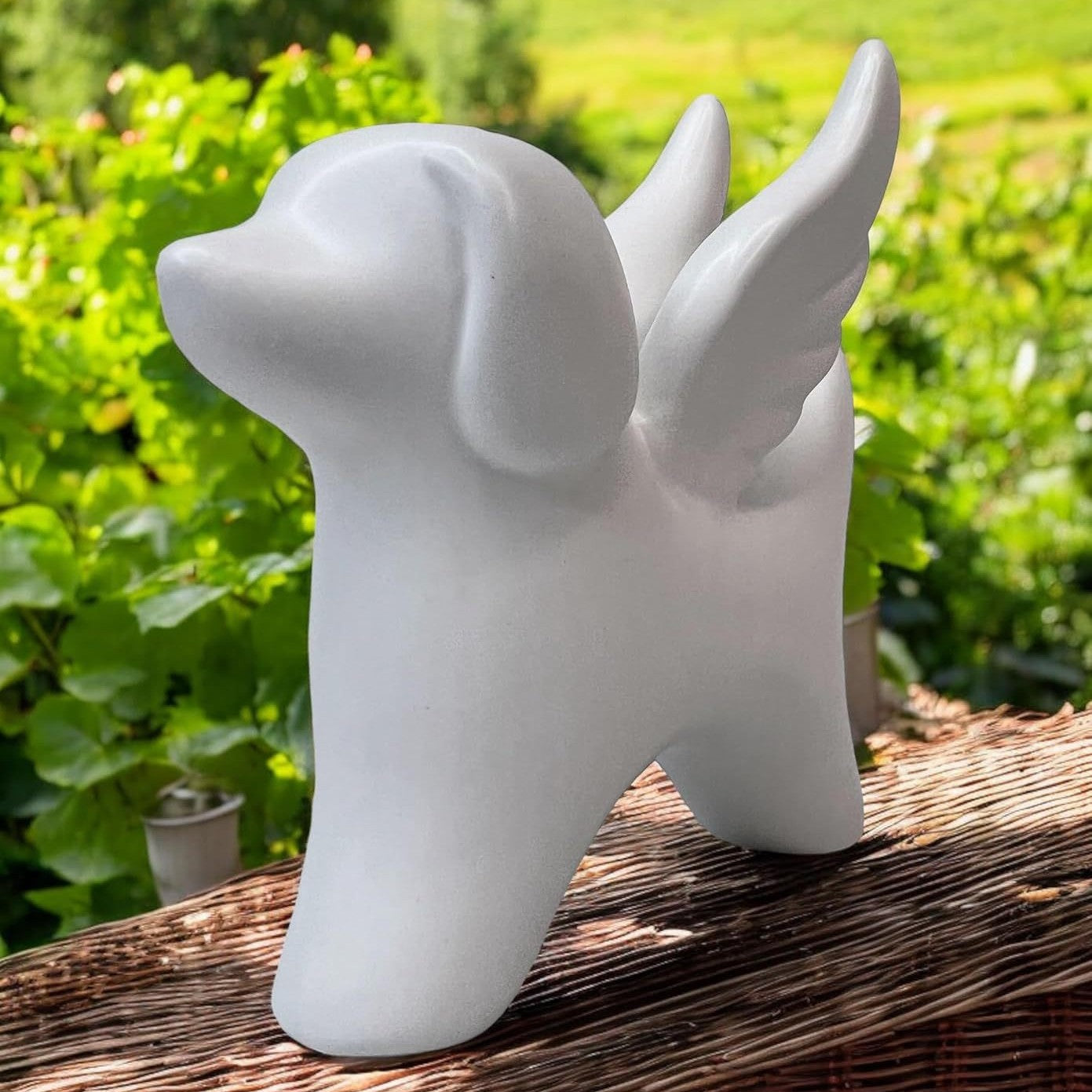 Angel Wings Dog Statue, Modern Resin Home Decor Ornament