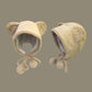 Sweet & Cozy: Cute Khaki Ears Plush Hat (Warm, Versatile, Cartoon Style).