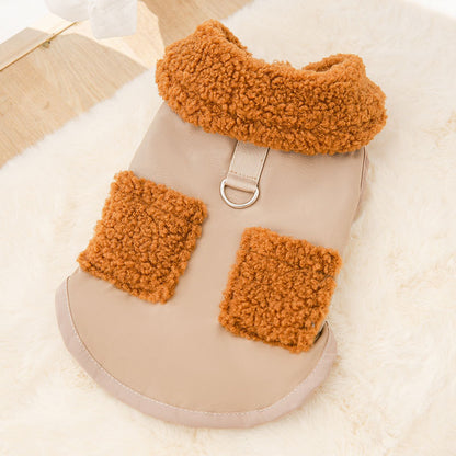 Dog Puppy Clothes, Korean Style Coffee Sweater for Small Dogs & Cats | Autumn & Winter Pet Coat