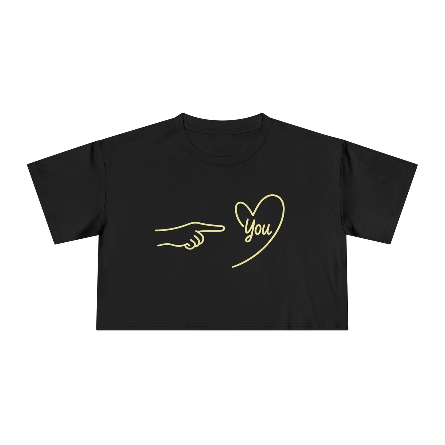 Minimal Line Art "You" Heart Pointing Design - Cute Valentine's Casual Top