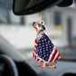 Sleeping Angel Dog Car Pendant, Cute Acrylic Hanging Ornament for Cars, Doors & Home Decoration