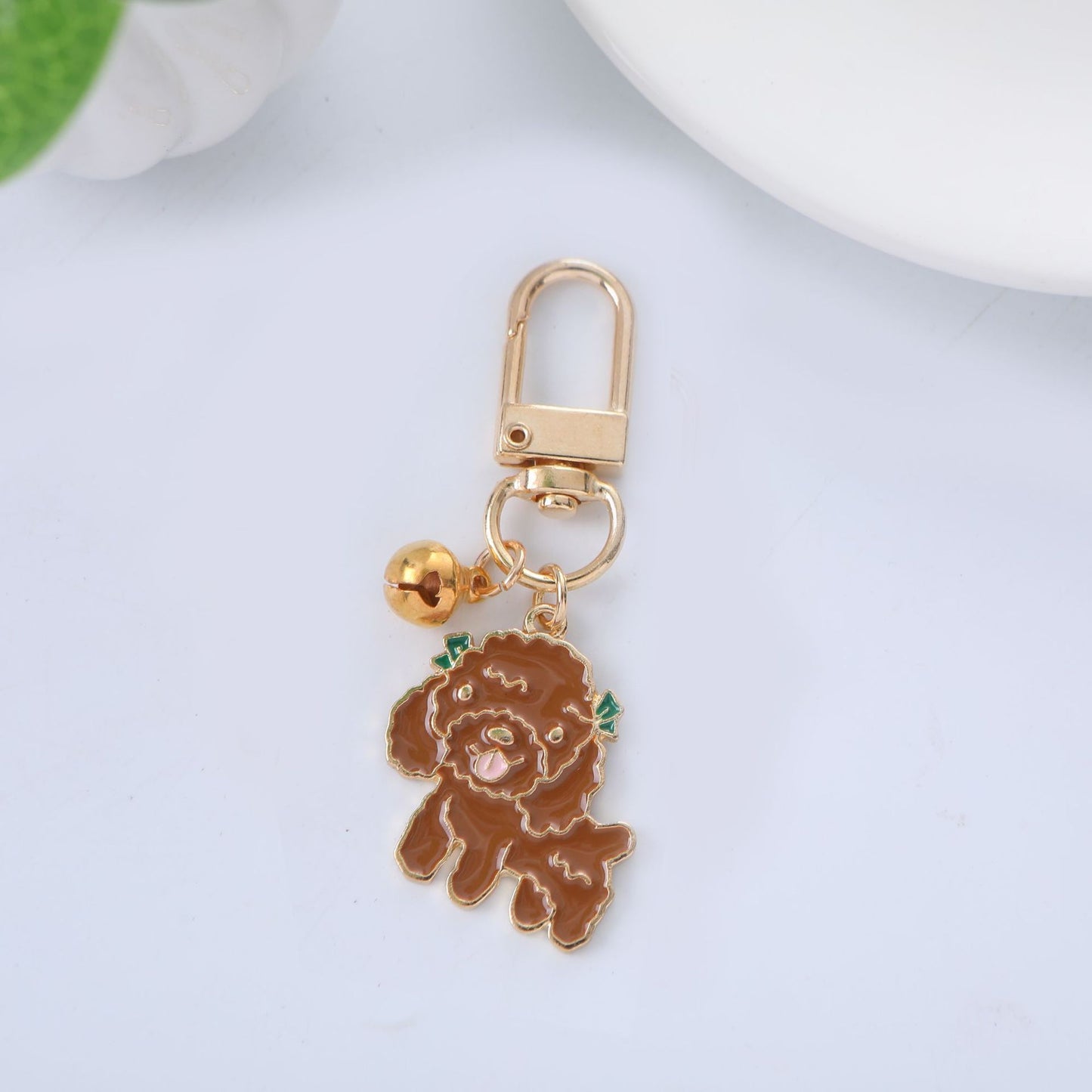 American Pet Decorations Metal Dog Keychain, Cute Corgi & Dog-Themed Pendants