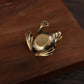 Copper Tea Decoration Frog Ornament – Small Handcrafted Water Frog Pendant