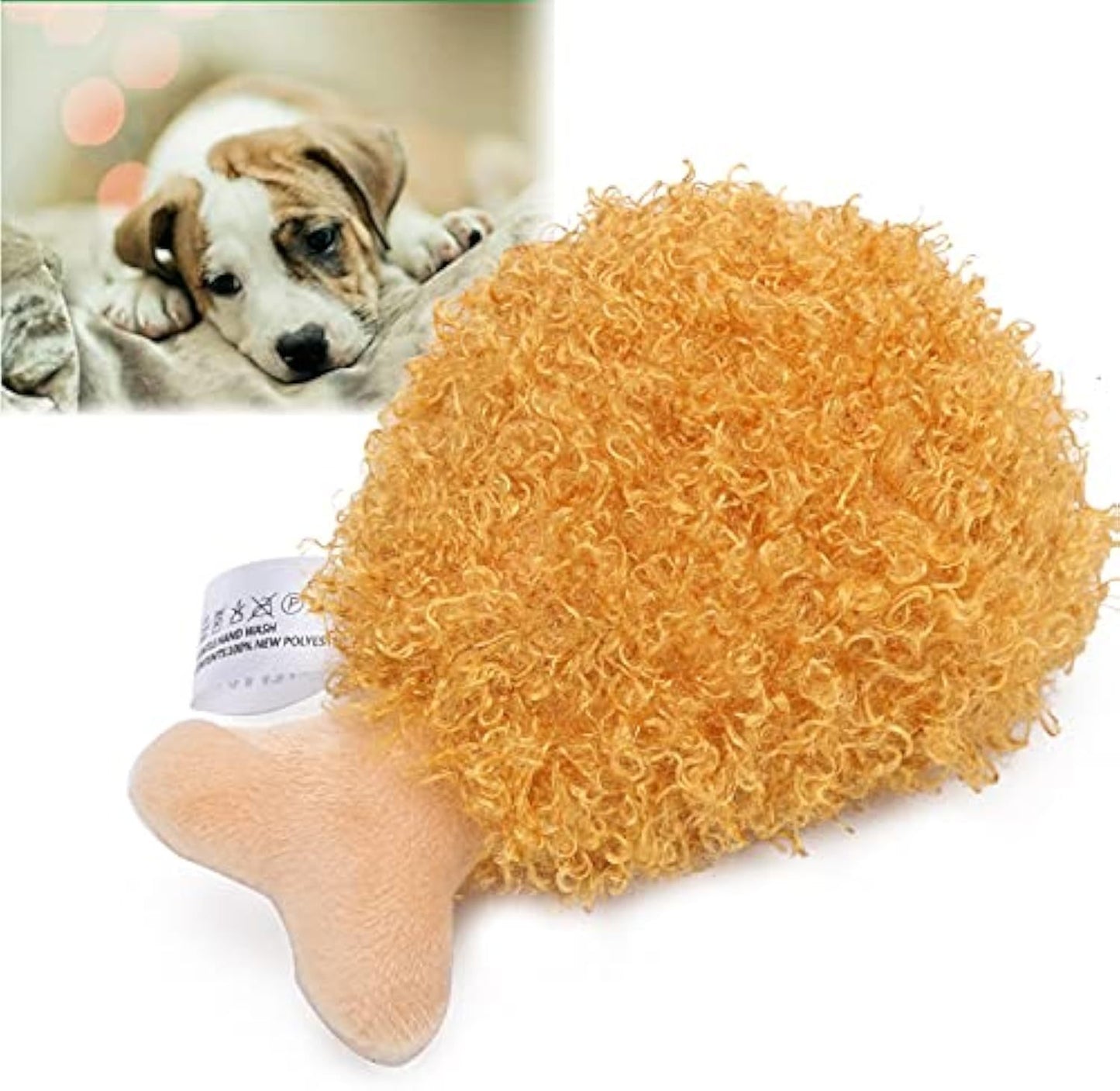 Durable Plush Chicken Drumstick Toy: Sounding, Food-Shaped Pet Chew Toy for Training & Entertainment.