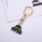 Cartoon Animal Beckoning Cat & Cute Dog Keychain, Alloy Fashion Pendant