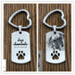 Custom DIY Dog Tag Photo Keychain, Stainless Steel Engraved Pet Portrait Keepsake
