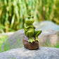 Garden Outdoor Courtyard Simulation Frog Ornament – Pastoral Resin Sitting Frog Décor