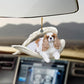 Sleeping Dog Angel Car Pendant, Acrylic Hanging Ornament for Cars, Doors & Home Decor