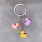 Charming & Simple: Resin Small Yellow Duck Keychain Pendant (Multi-Color Options).