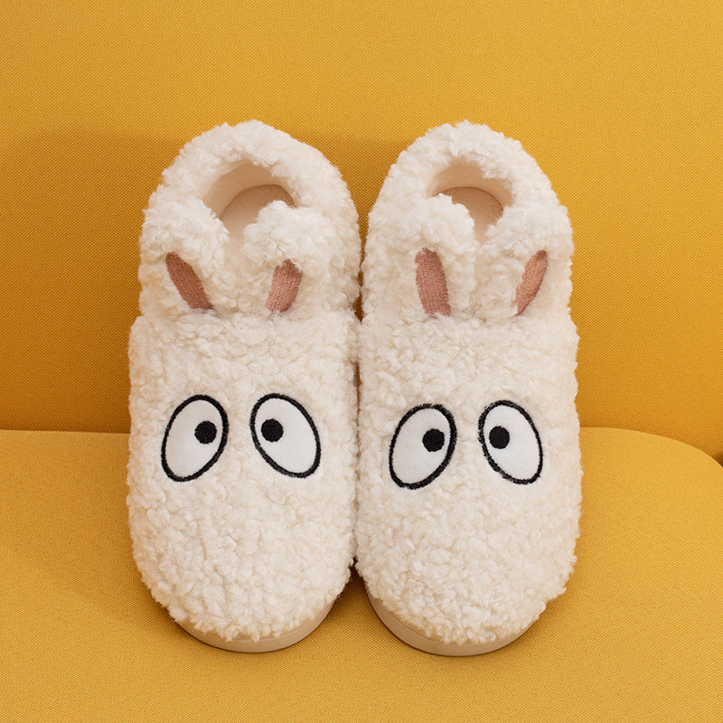 Bunny Cotton Slippers, Plush Cartoon Warm Indoor Footwear