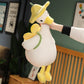 Charming Decor: Little Flower Hat Duck Plush Doll (Down Cotton Filled, Super Soft).