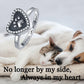 S925 Sterling Silver Heart Urn Cremation Ring, Dog & Cat Paw Keepsake Memorial Jewelry