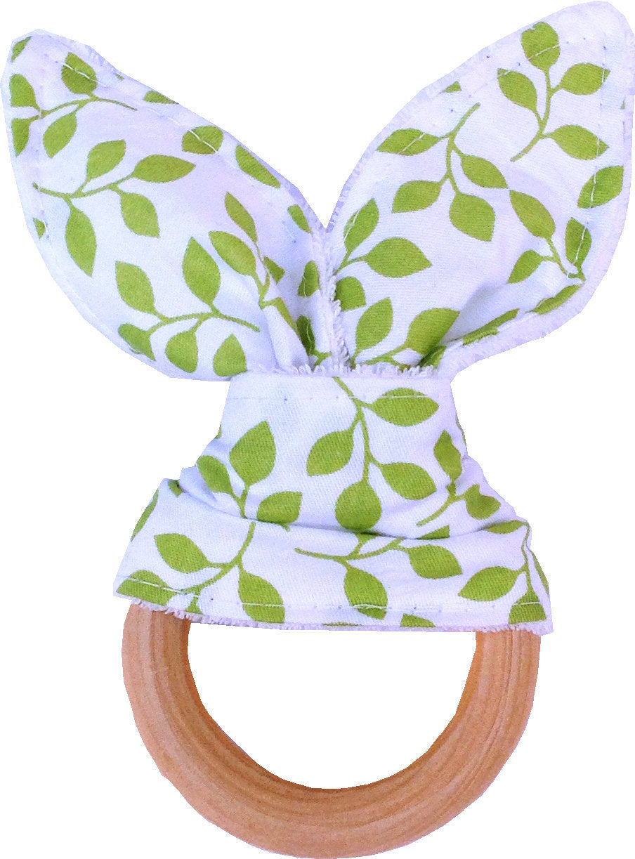Baby Bunny Teething Ring, Bite-Safe Organic Wood Teether (Limited Stock)