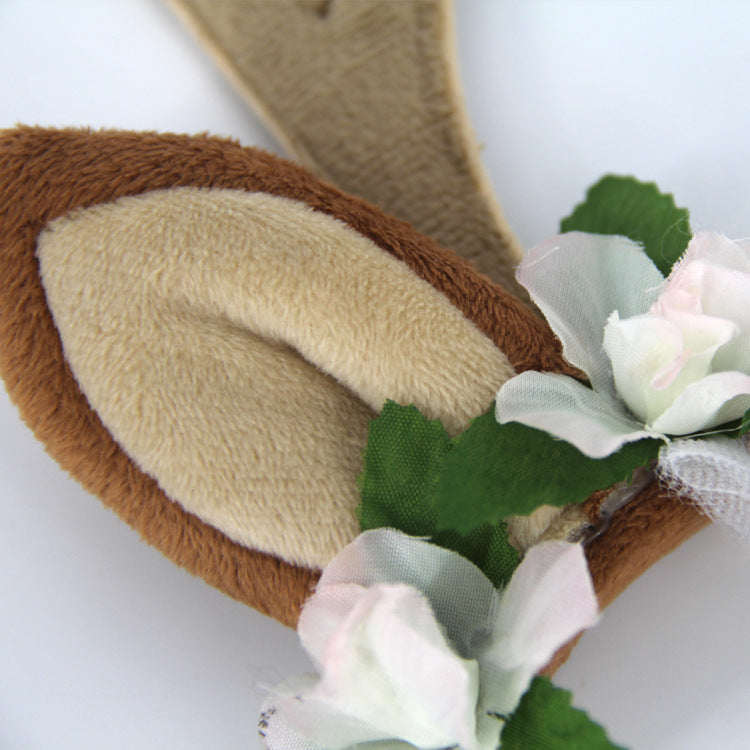 Christmas Pet Hat, Short Plush Holiday Hat for Cats & Dogs (Universal Fit)