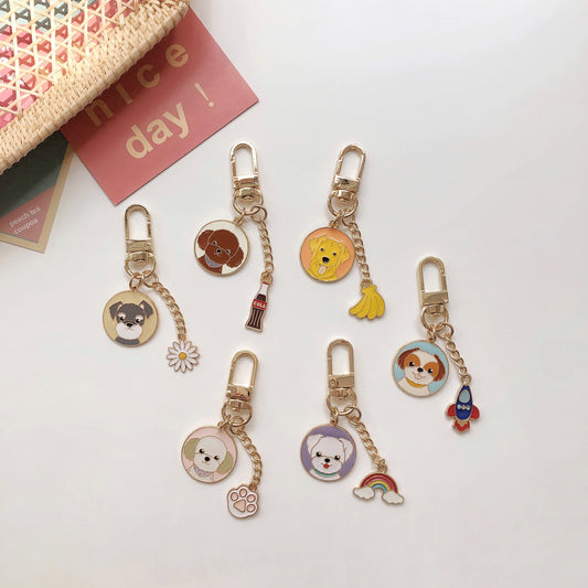 Super Cute Dog Keychain, Bag Jewelry Pendant for Pet Lovers