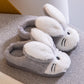 Bunny Fleece Soft Bottom Furry Slippers, Cozy Plush Indoor Footwear