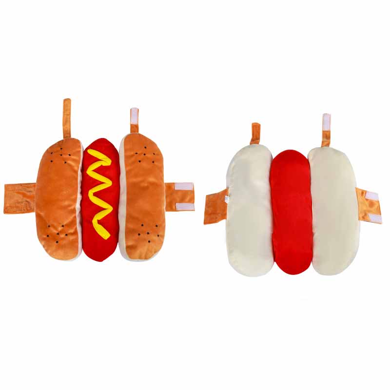 Funny Halloween Costumes for Dogs, Hot Dog Design Pet Outfit for Cats & Puppies