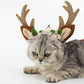 Christmas Pet Hat, Short Plush Holiday Hat for Cats & Dogs (Universal Fit)