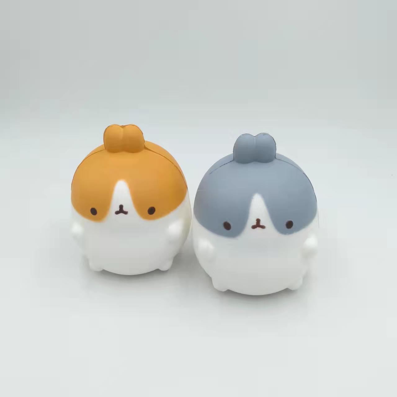 Stress Relief Squeeze: Painted PU Slow Rebound Animal Toy (Chicken, Rabbit, Hamster Styles).