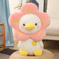 Style & Snuggles: Children's Fashion Small Yellow Duck Plush Doll (PP Cotton, Multi-Color).