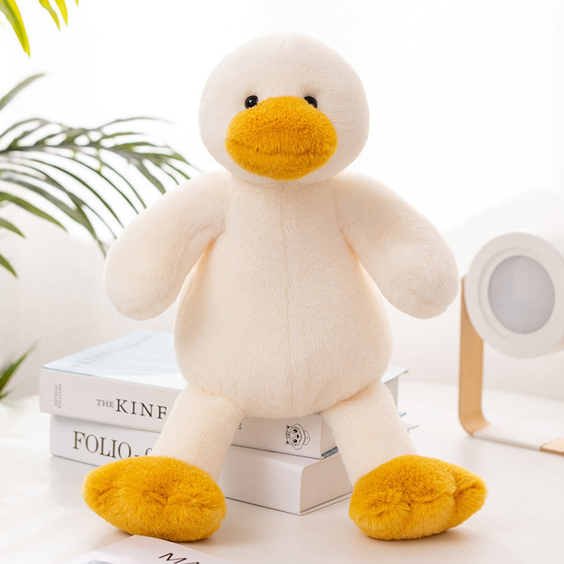 Cute Big White Duck Hug Pillow – Plush Toy Cushion with Frog & Puppy Options