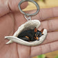 Acrylic Creative Cute Dog Keychain, Animal Cartoon Pendant with Single or Double-Sided Printing
