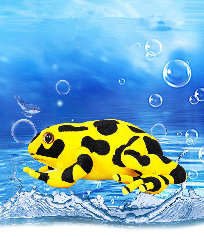 Lifelike Cuddles: Simulation Frog Plush Doll with Soft Short Plush and PP Cotton Filling.