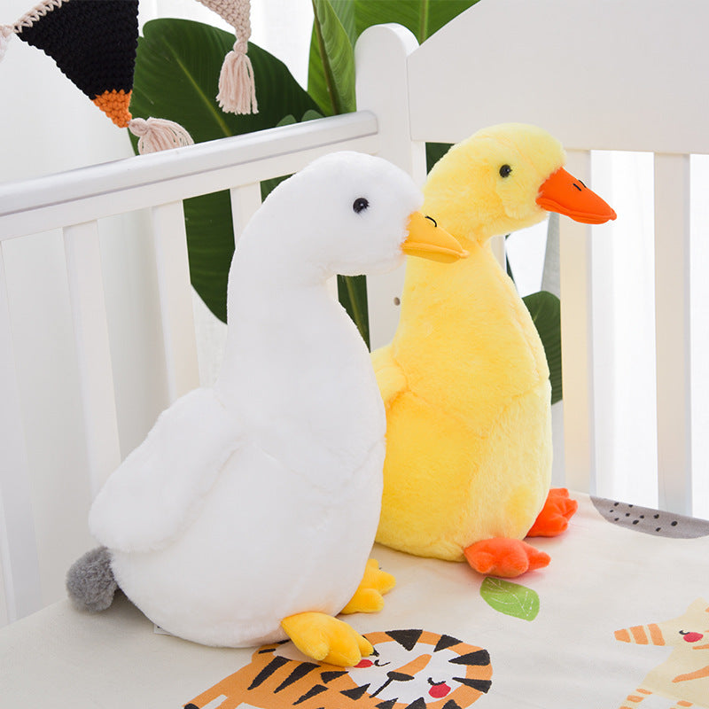 Fashion Personality Simulation Little Yellow Duck Plush Doll – Soft 32cm Goose-Style Plush Toy