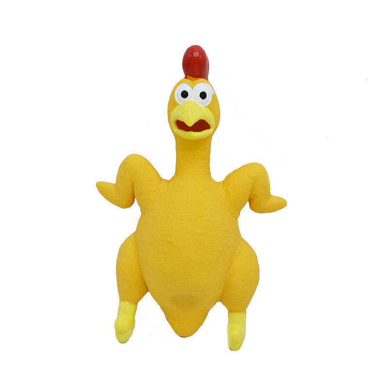 Hilarious Squawk: Roasted Chicken Screaming Vent Toy (Latex, 21cm, 3 Colors).