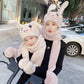 Sweet & Cute Bunny Ear Hat, Embroidered Winter Baotou / Turban Style Cap