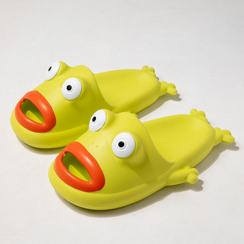 All-Day Comfort: Cute Frog EVA Soft Home, Beach, and Bathroom Slippers.