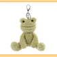Frog Schoolbag Pendant Keychain – Cute Matcha Frog Plush Doll Charm