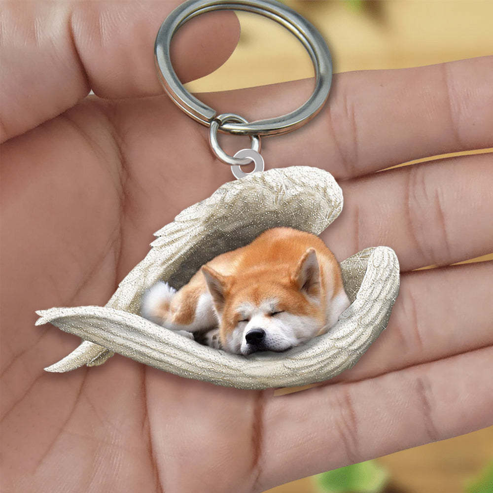 Creative Fashion Cute Dog-Shaped Acrylic Keychain, Single-Sided Print
