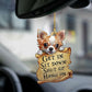 Sleeping Angel Dog Car Pendant, Acrylic Hanging Ornament for Cars, Doors & Home Decor