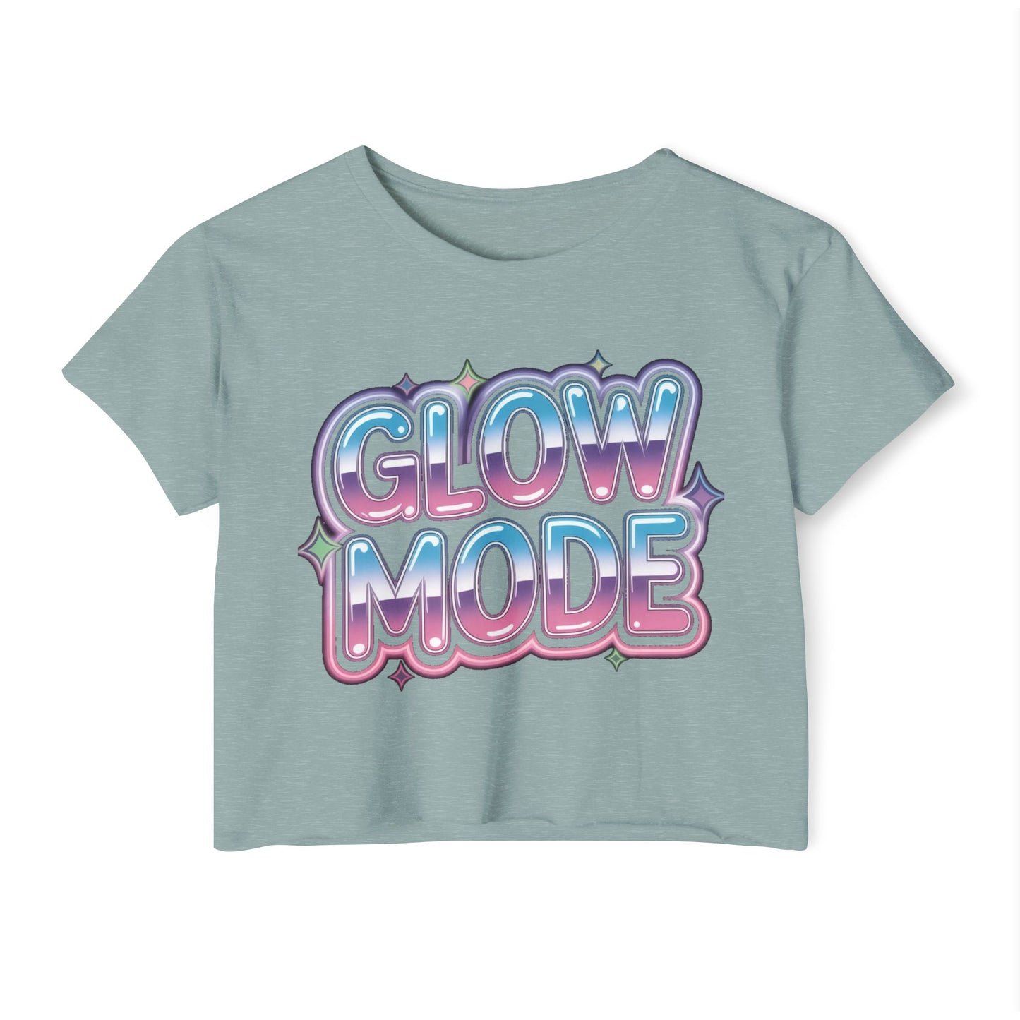 Glow Mode Crop Top - Festival Graphic Women's Crop Tee