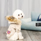 Cozy Pet Dog Outfit with Wool Hat, Warm Polyester & Cotton Clothing Set for Winter