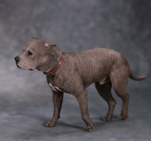 MR.Z Simulation Animal Dog Resin Ornaments, American-Style Stafford Terrier Collectible