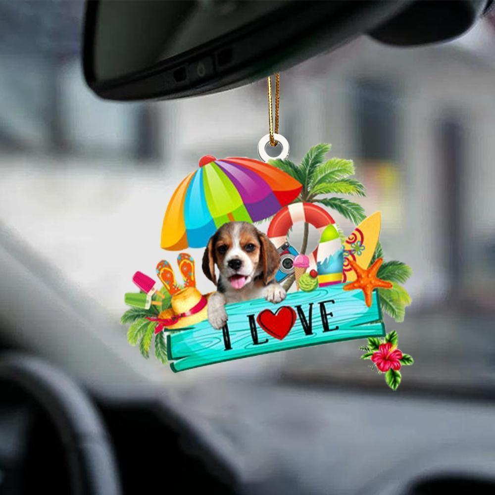 Sleeping Angel Dog Car Pendant, Cute Acrylic Hanging Ornament for Cars, Doors & Home Decoration