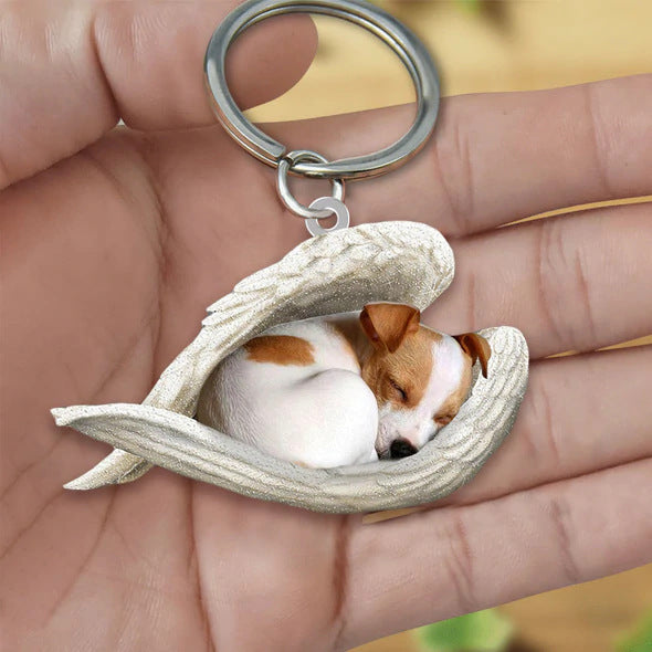 Acrylic Creative Cute Dog Keychain, Animal Cartoon Pendant with Single or Double-Sided Printing