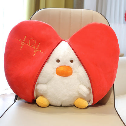 Cute Creative Pear-to-Love Duck Doll Pillow – Adorable Plush Cushion for Teens