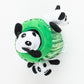 Dog Vocal Plush Toy, Puzzle Food Leakage Toy with Bamboo Tube & Panda (Green, Crystal Super Soft Plush)