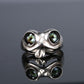 Striking Design: Adjustable Alloy Big Eyed Frog Animal Ring.